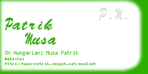 patrik musa business card